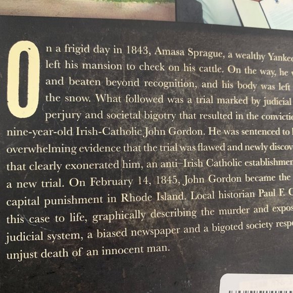 The Hanging & Redemption of John Gordon The True Story of Rhode Island's Last Ex - Picture 4 of 10